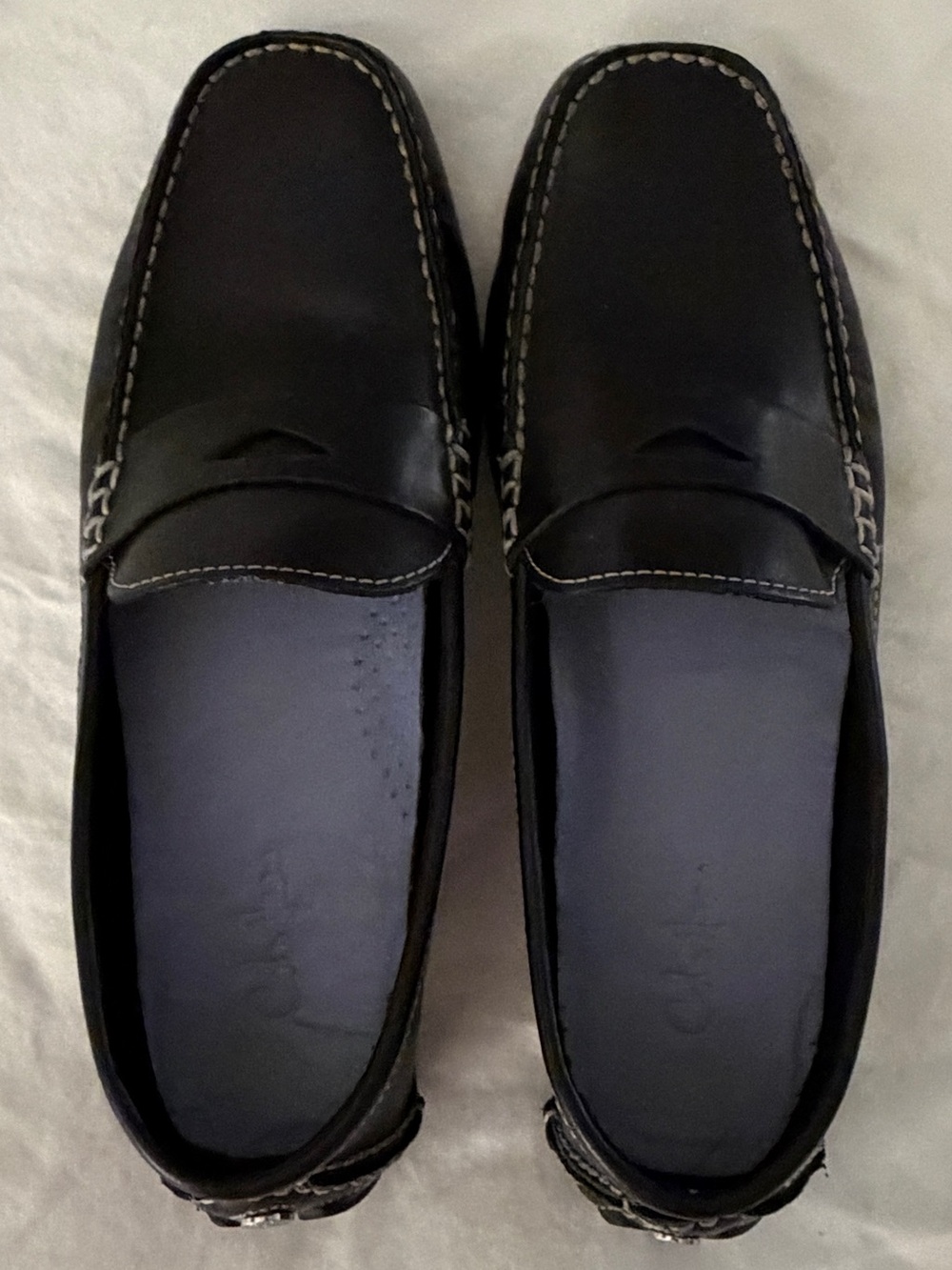 Classic Women's Black Leather Slip-On Loafers